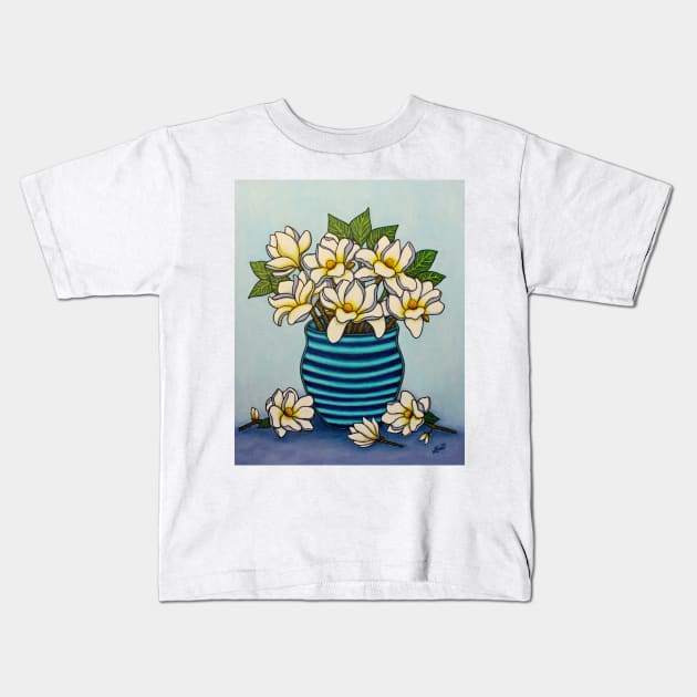 Magnolia Grandiflora, A Southern Charm Kids T-Shirt by LisaLorenz